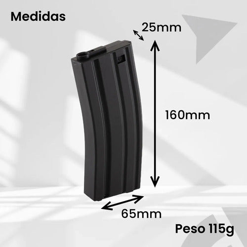 Rossi Magazine Mid Cap - M4 Preto - 2 Unidades